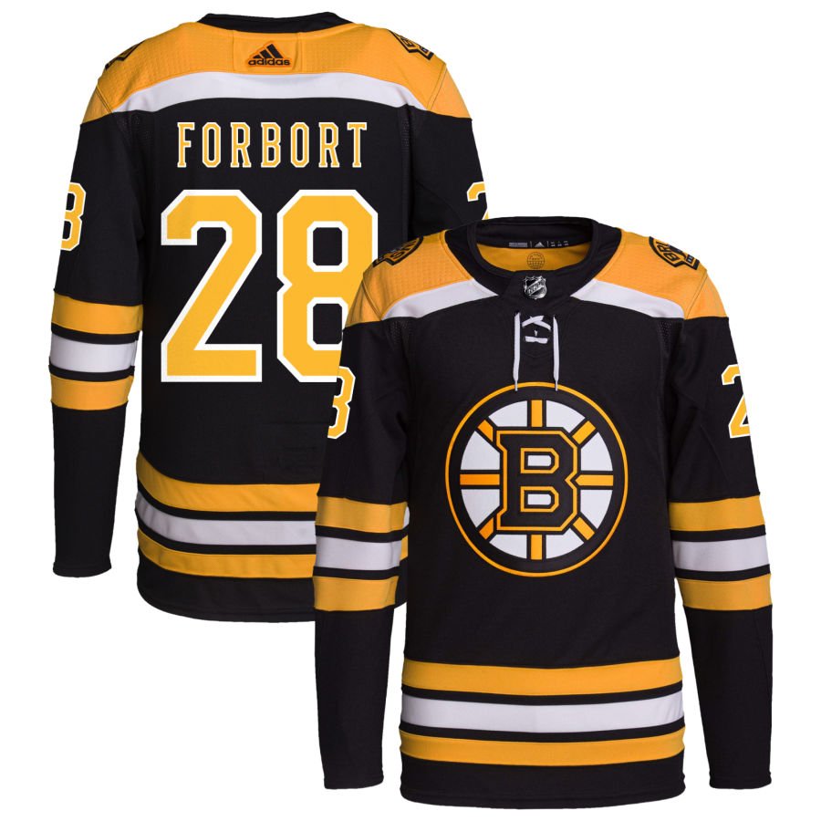 Boston Bruins #28 Derek Forbort Black Home Authentic Pro Jersey