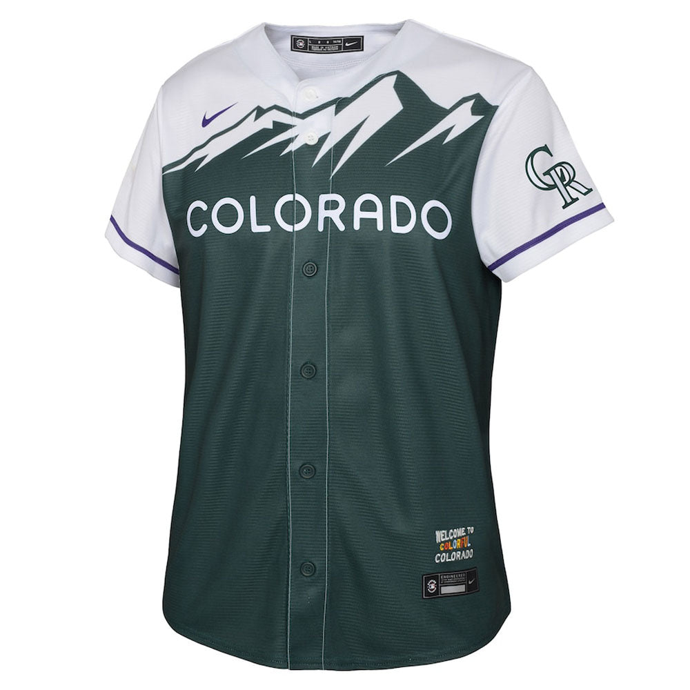 Youth Colorado Rockies Charlie Blackmon City Connect Replica Jersey - Green
