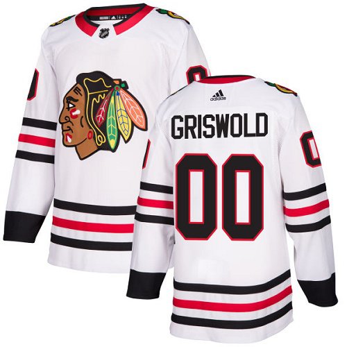 Chicago Blackhawks #00 Clark Griswold  Authentic White Away Jersey